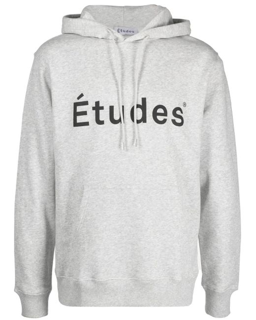 Etudes logo-print detail hoodie