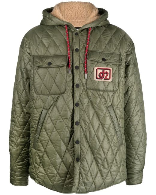 Dsquared2 logo-patch quilted jacket