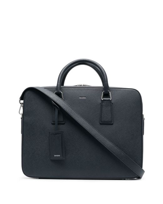 Sandro Downtown calf leather brief case