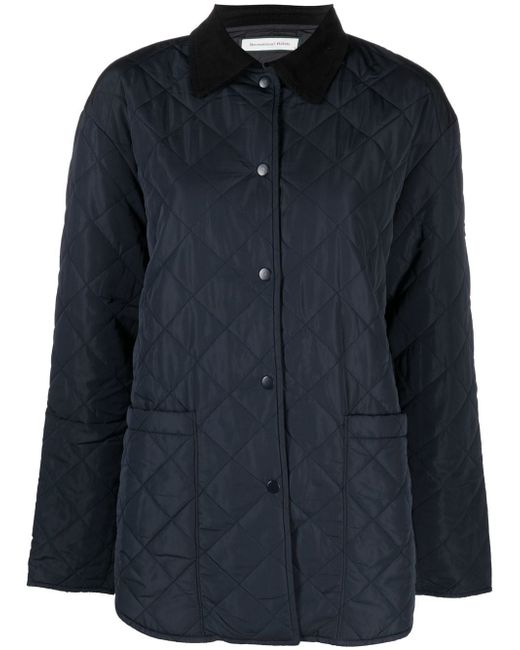 Recreational Habits corduroy-collar quilted jacket