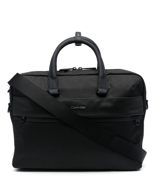 Calvin Klein zipped top-handle laptop bag