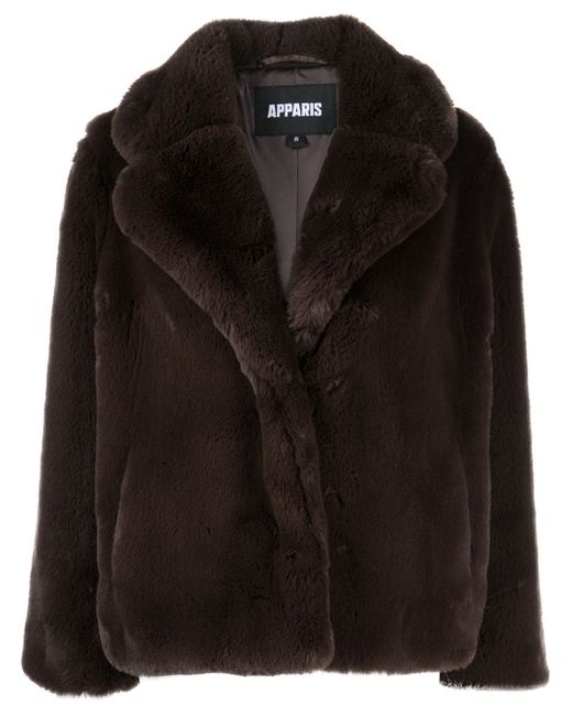 Apparis oversized faux-fur coat