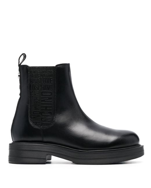 Love Moschino 40mm logo-tape Chelsea boots