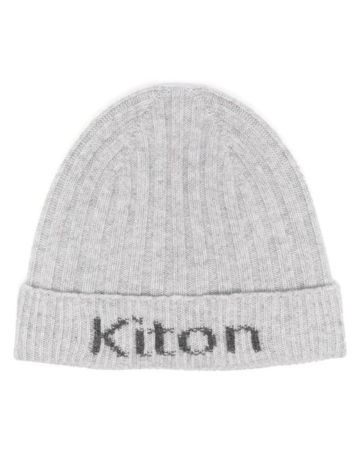 Kiton logo-intarsia cashmere beanie