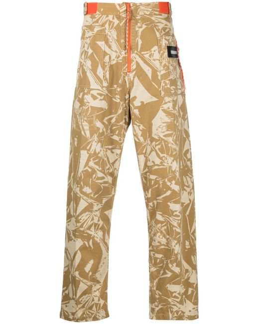 Aries graphic-print cotton walking trousers