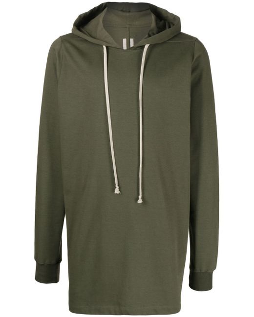 Rick Owens long-length drawstring hoodie
