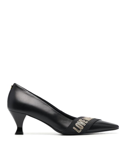 Love Moschino logo-strap 60mm leather pumps