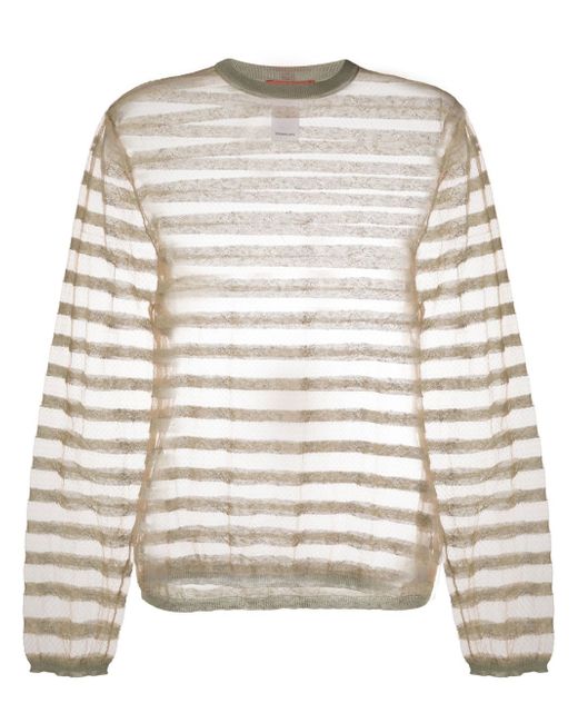 Eckhaus Latta semi-sheer long-sleeved sweater