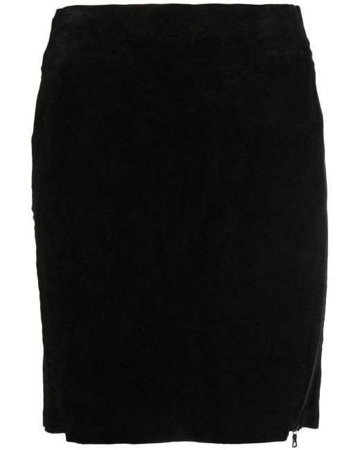 Isaac Sellam Experience stitch-detail leather skirt