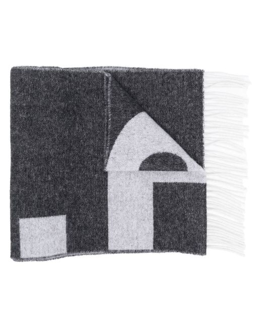 A.P.C. logo-knit scarf