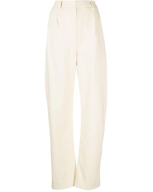 Lemaire straight-leg cotton-blend trousers