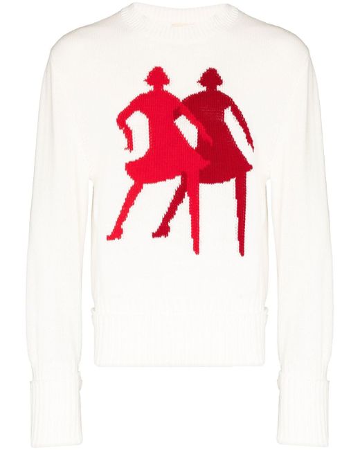 Stefan Cooke Dancing Ladies intarsia-knit jumper