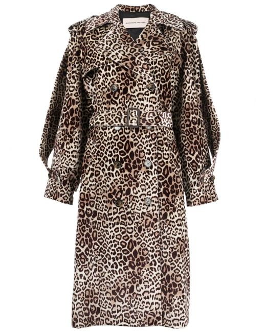Alexandre Vauthier leopard print trench coat