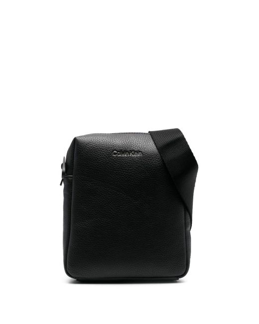 Calvin Klein small logo-debossed reporter bag
