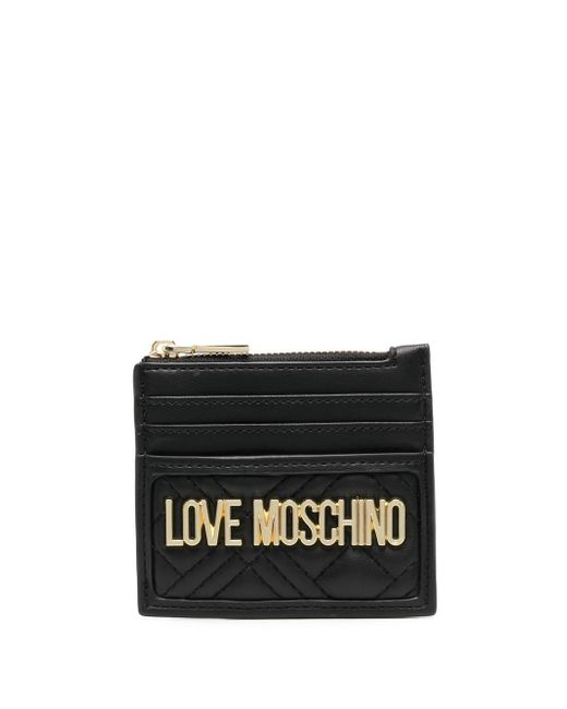Love Moschino quilted zip-up cardholder