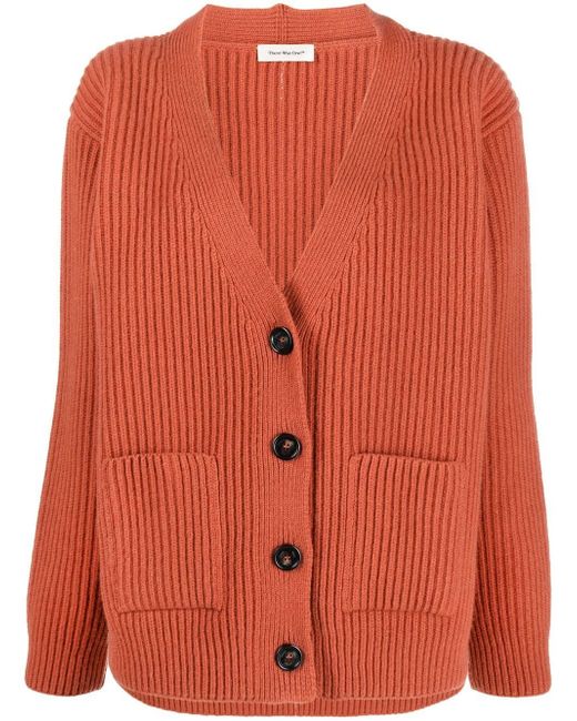 There Was One drop-shoulder ribbed cardigan