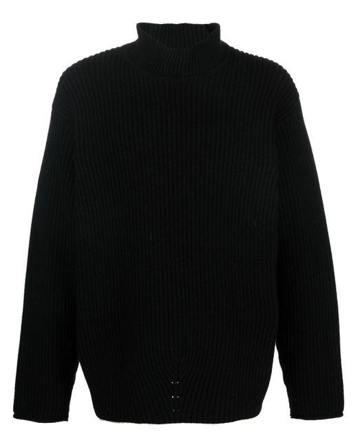 There Was One mock-neck ribbed jumper