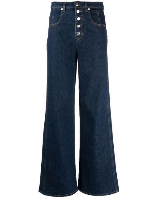 Woolrich button-detail wide-leg jeans