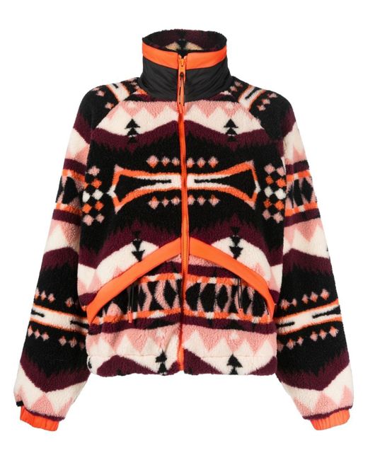 Woolrich jacquard sherpa fleece jacket