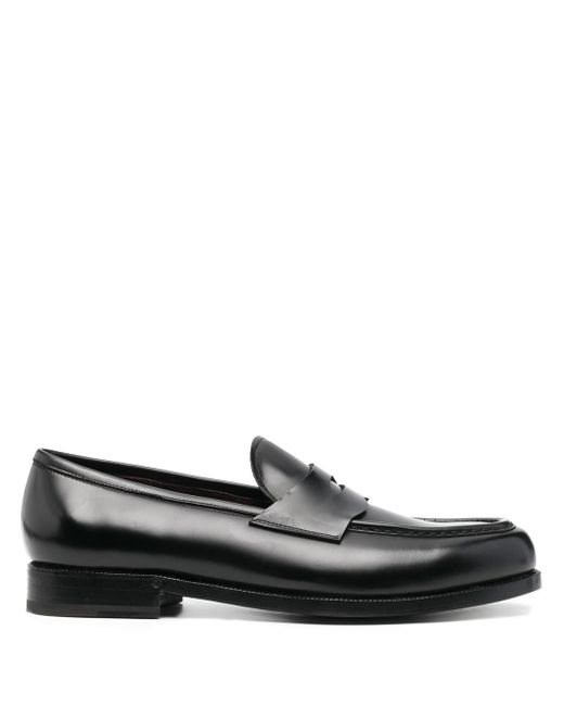 Lidfort penny-slot leather loafers