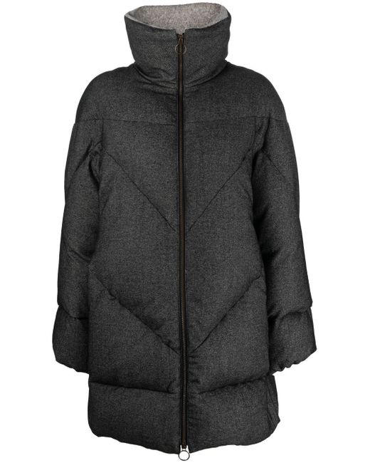 Eleventy quilted shearling-lined coat