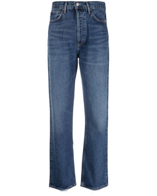 Agolde high-waisted straight-leg jeans