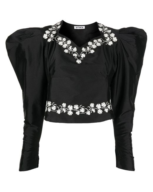 Batsheva puff-sleeved blouse