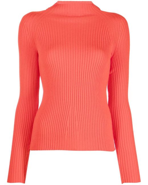 A.W.A.K.E. Mode ribbed-knit cut-out jumper