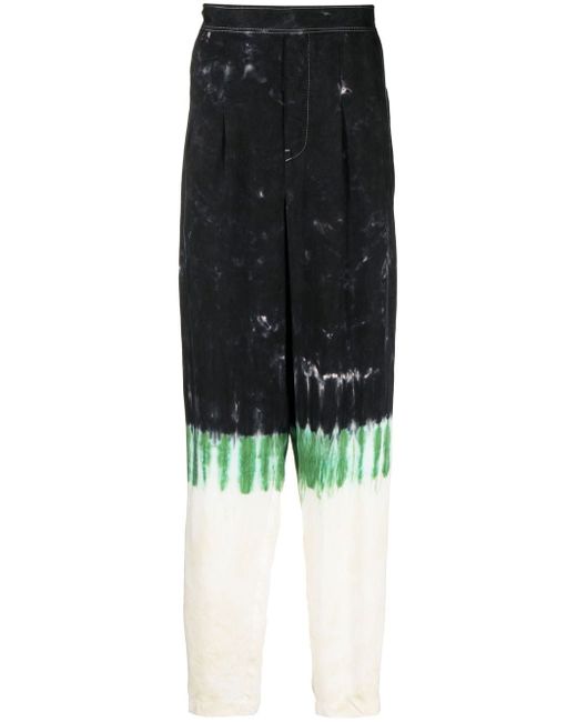Toga Virilis tie-dye print straight-leg trousers