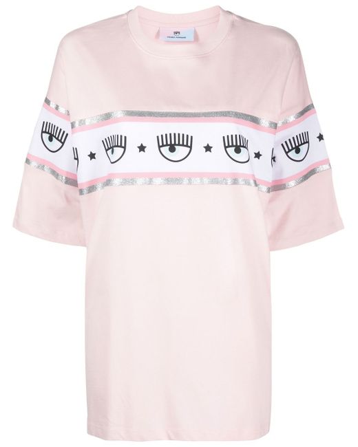 Chiara Ferragni logo-tape cotton T-shirt
