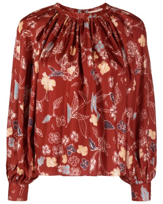 Ulla Johnson floral-print silk blouse