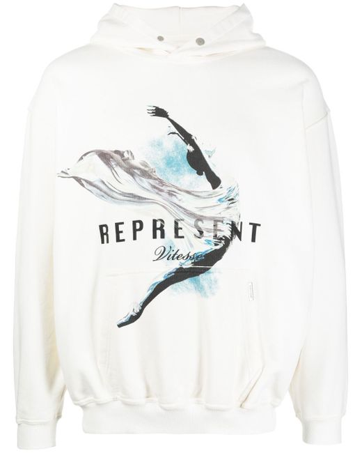 Represent graphic-print long-sleeve hoodie