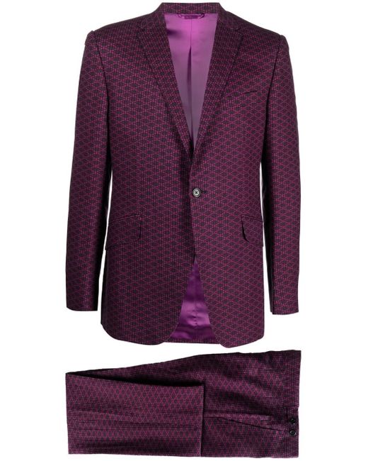 Ozwald Boateng graphic-print single-breasted suit