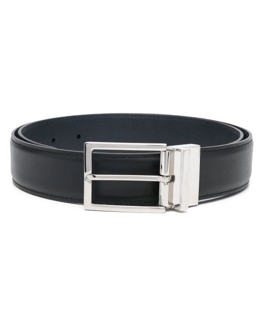 Brioni reversible leather buckle belt
