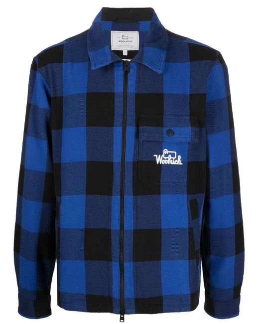 Woolrich check-print zipped shirt jacket