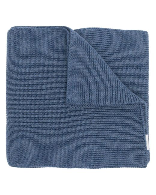Woolrich ribbed knitted scarf