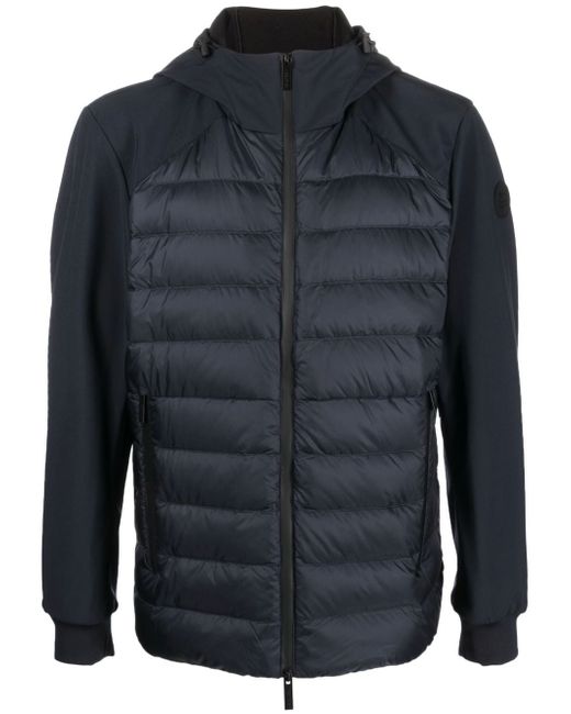 Woolrich hybrid feather-down soft-shell jacket