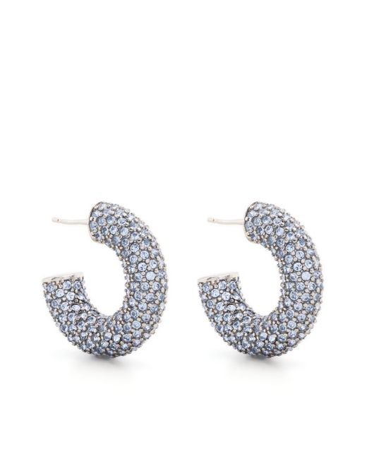 Amina Muaddi Cameron crystal-embellished hoop earrings
