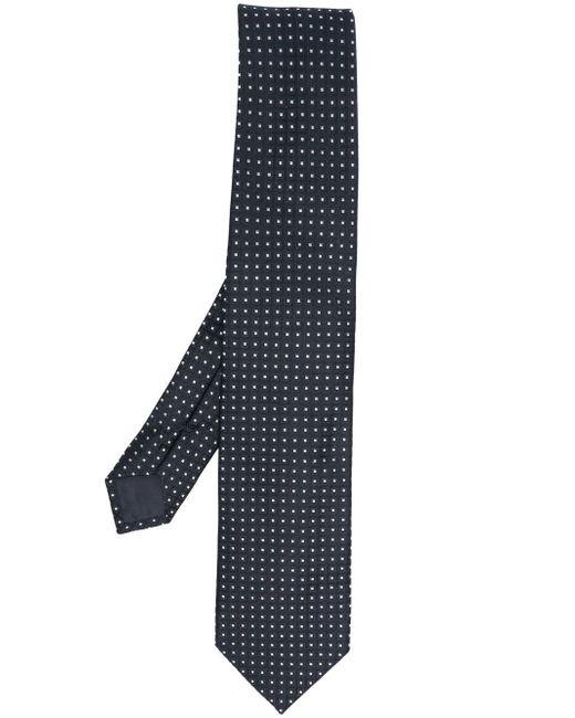 D4.0 geometric-pattern silk tie