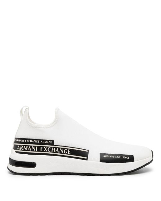 Armani Exchange side logo-print sock sneakers