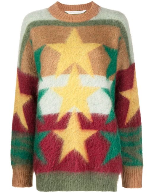 Palm Angels star-motif colour-block jumper