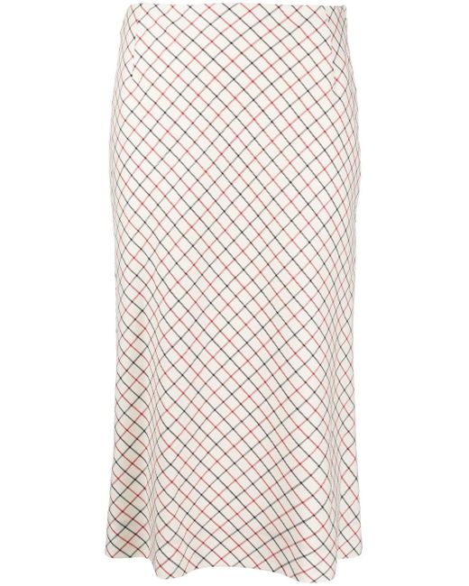 Maison Margiela check-pattern mid-length skirt