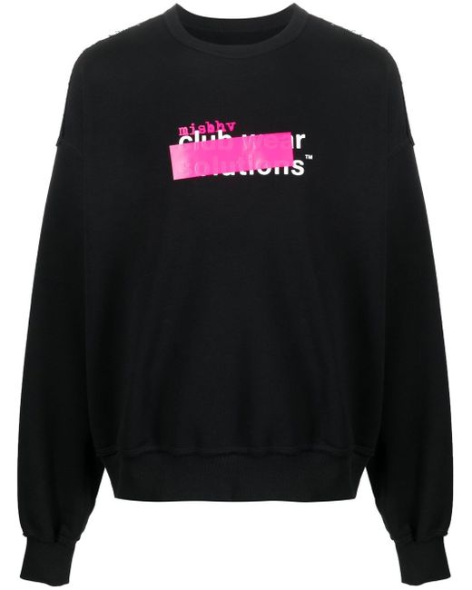 Misbhv logo-print distressed sweatshirt
