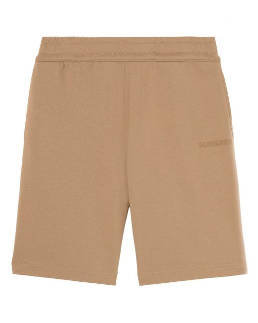 Burberry logo-print cotton track shorts