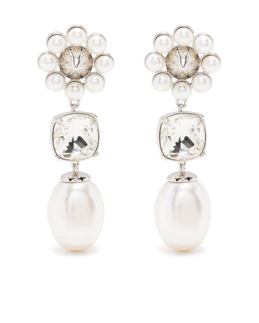 Shrimps Terry faux pearl-embellished earrings