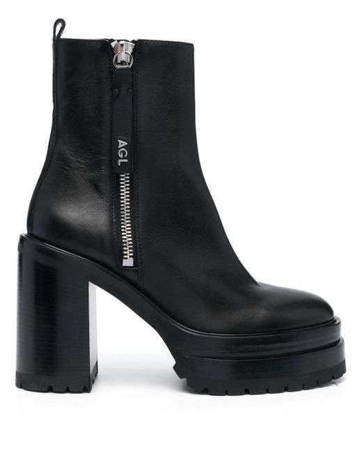 Agl 120mm zip-up leather boots