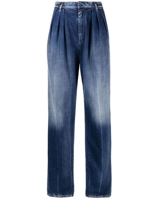 Dsquared2 washed-denim wide-leg jeans