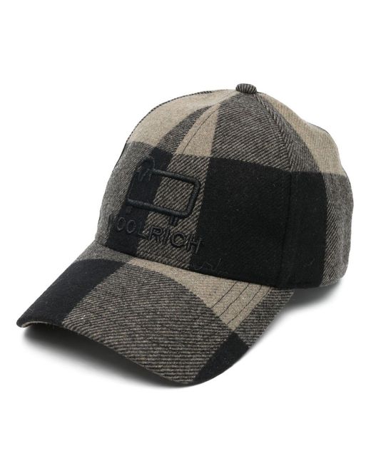 Woolrich check-print cotton cap