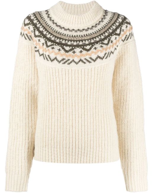 Isabel Marant Etoile intarsia-knit long-sleeve jumper