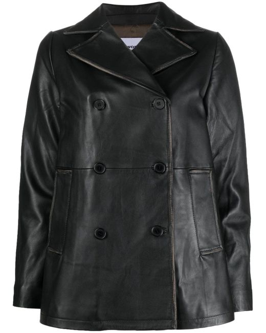 s.w.o.r.d 6.6.44 double-breasted leather jacket